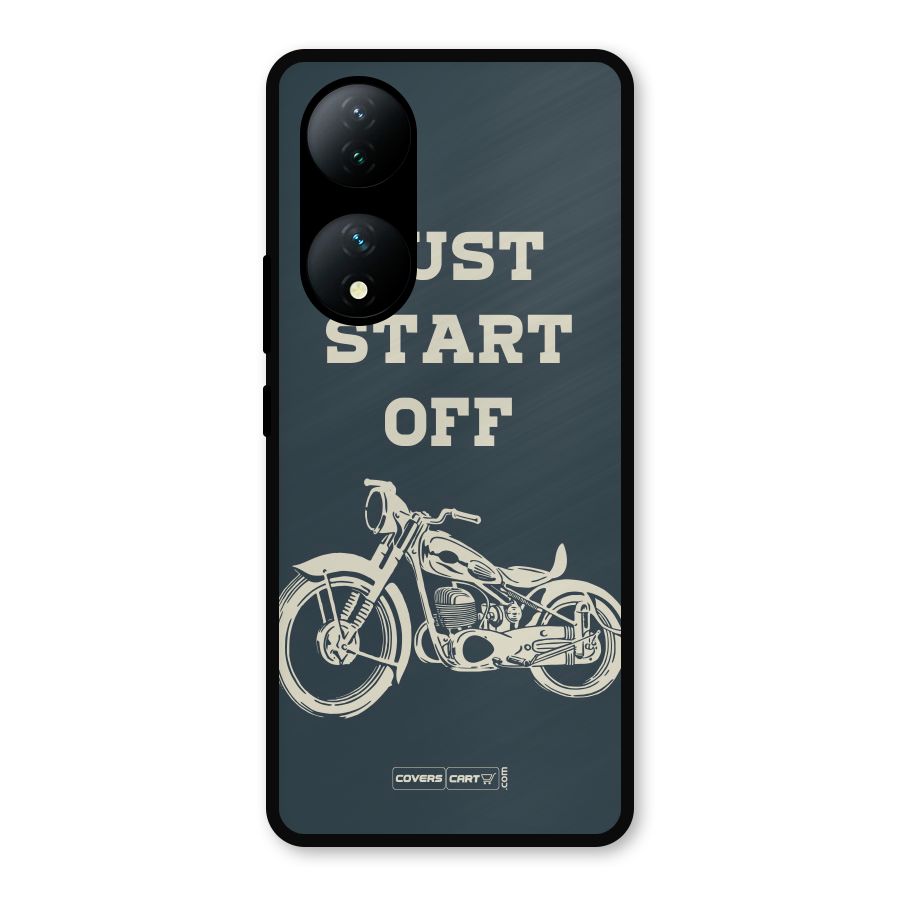 Just Start Off Metal Back Case for iQOO Z7