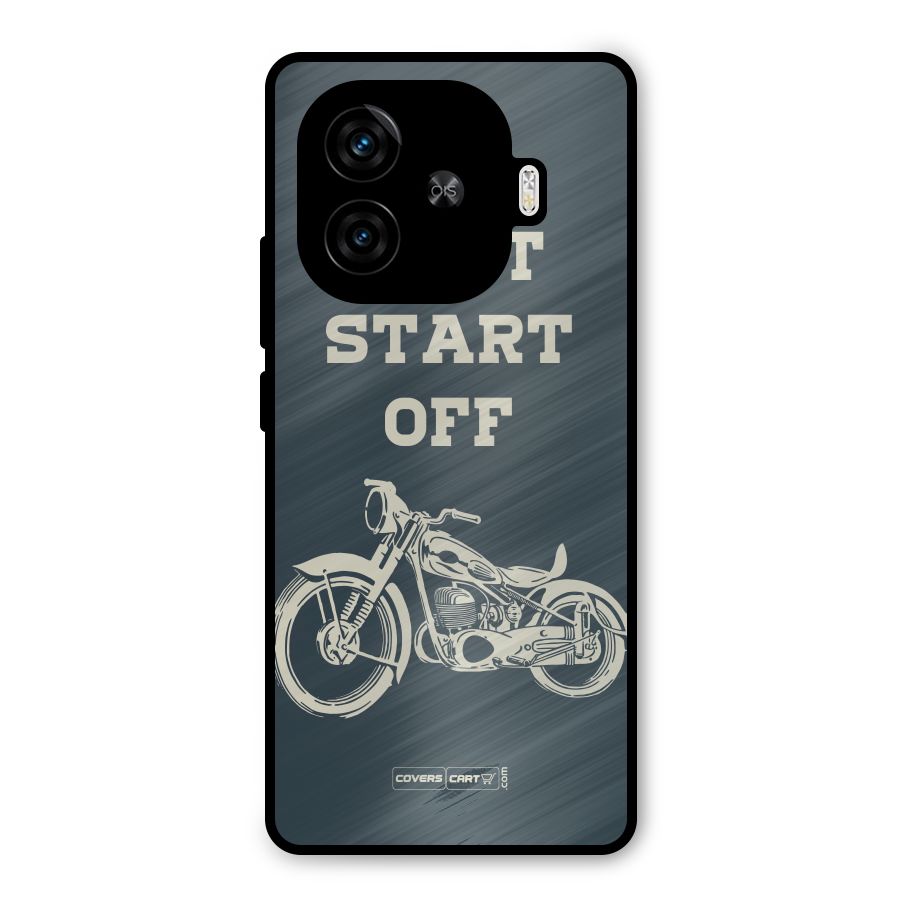 Just Start Off Metal Back Case for iQOO Z9 Turbo