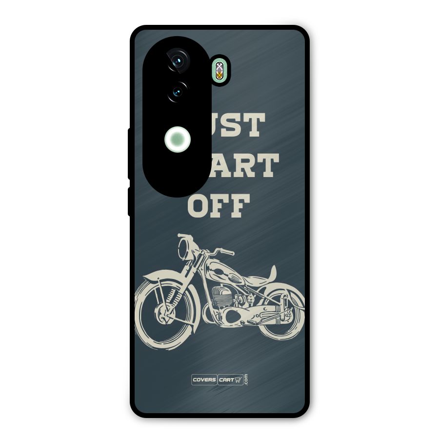 Just Start Off Metal Back Case for iQOO Z9s
