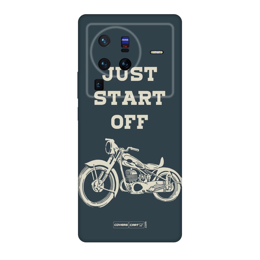 Just Start Off Original Polycarbonate Back Case for Vivo X80
