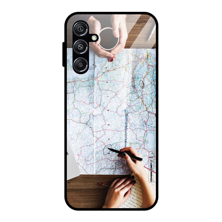 Just Travel Glass Back Case for Galaxy M34 5G
