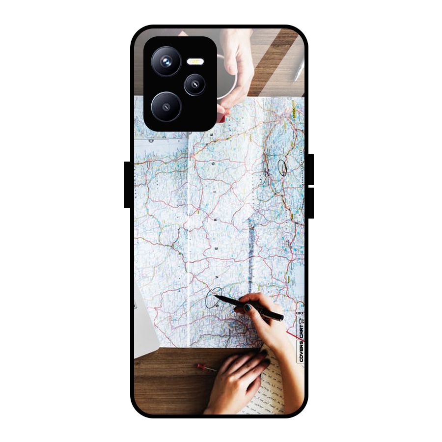 Just Travel Glass Back Case for Realme C35