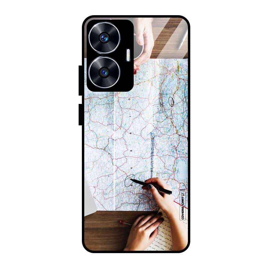 Just Travel Glass Back Case for Realme Narzo N55