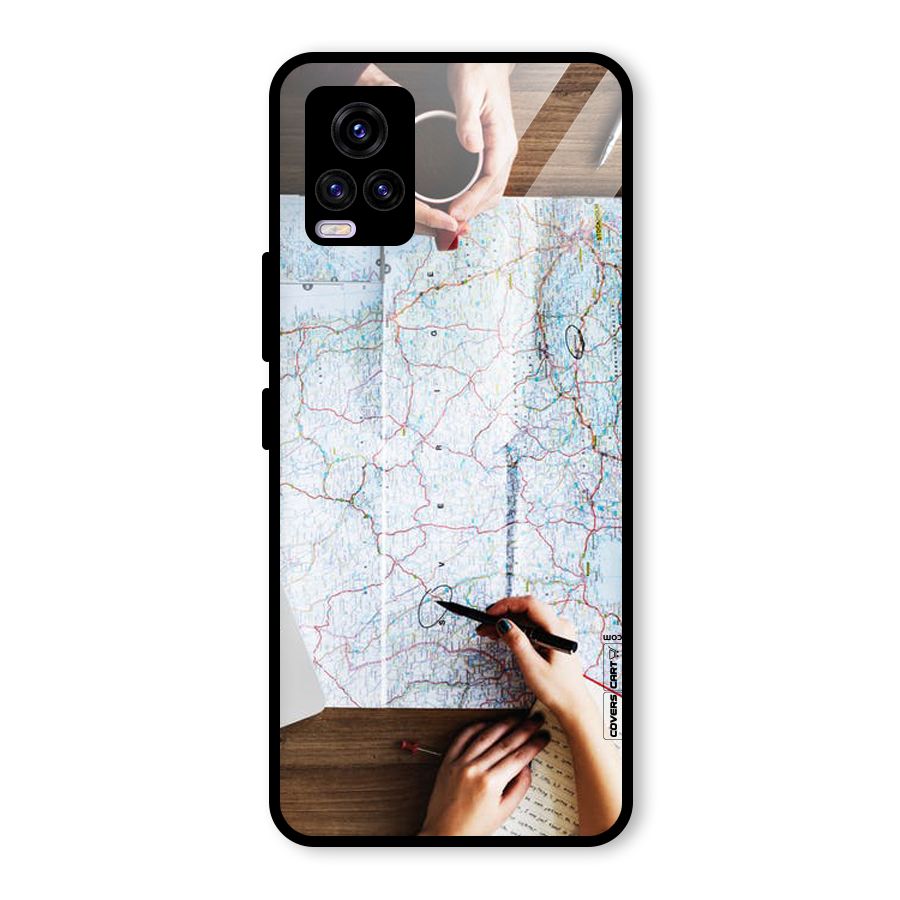 Just Travel Glass Back Case for Vivo V20 2021