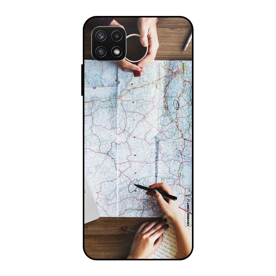 Just Travel Metal Back Case for Galaxy A22 5G
