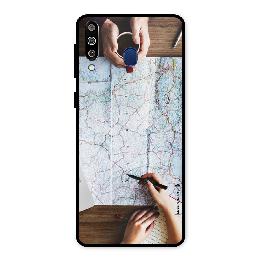 Just Travel Metal Back Case for Galaxy M30