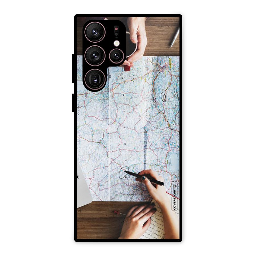 Just Travel Metal Back Case for Galaxy S22 Ultra 5G