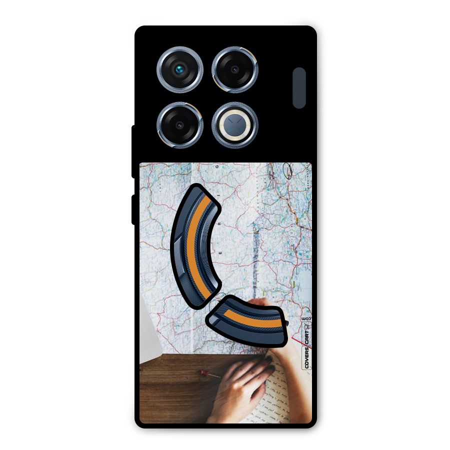 Just Travel Metal Back Case for Infinix GT 20 Pro