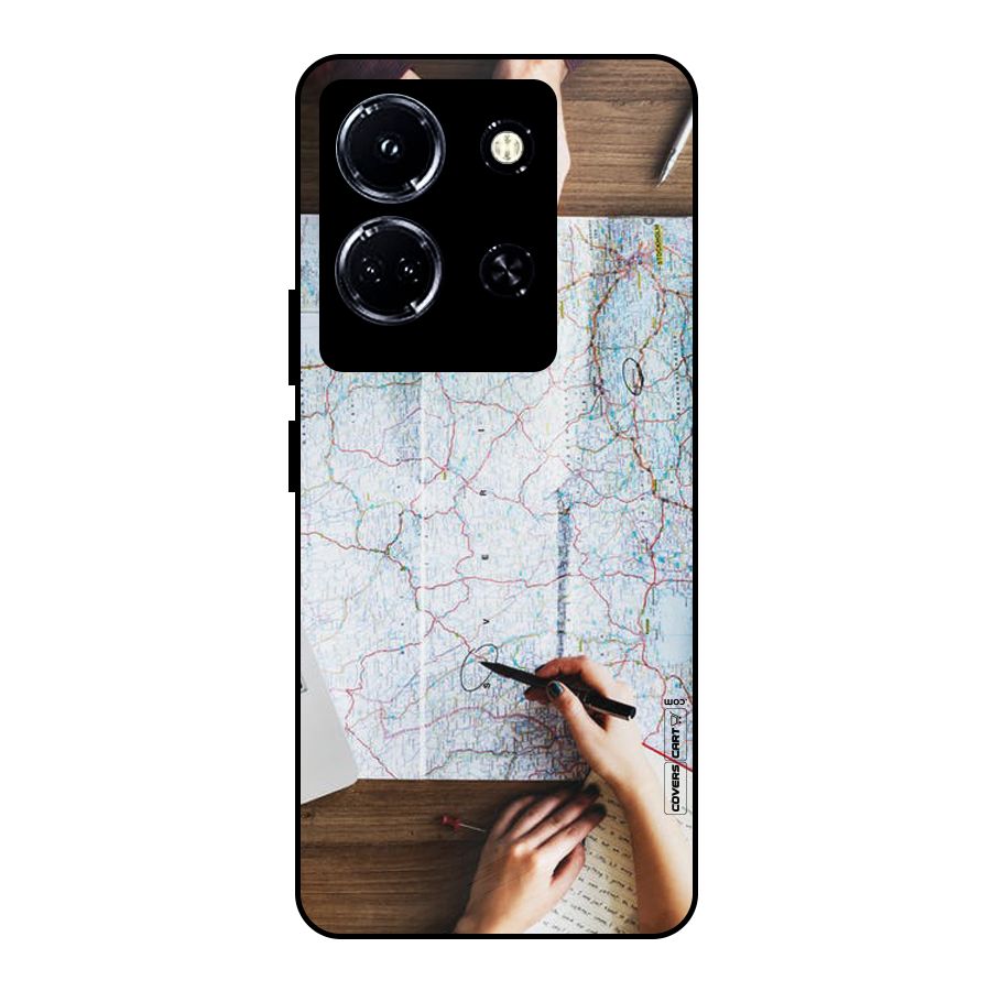 Just Travel Metal Back Case for Infinix Note 30 5G