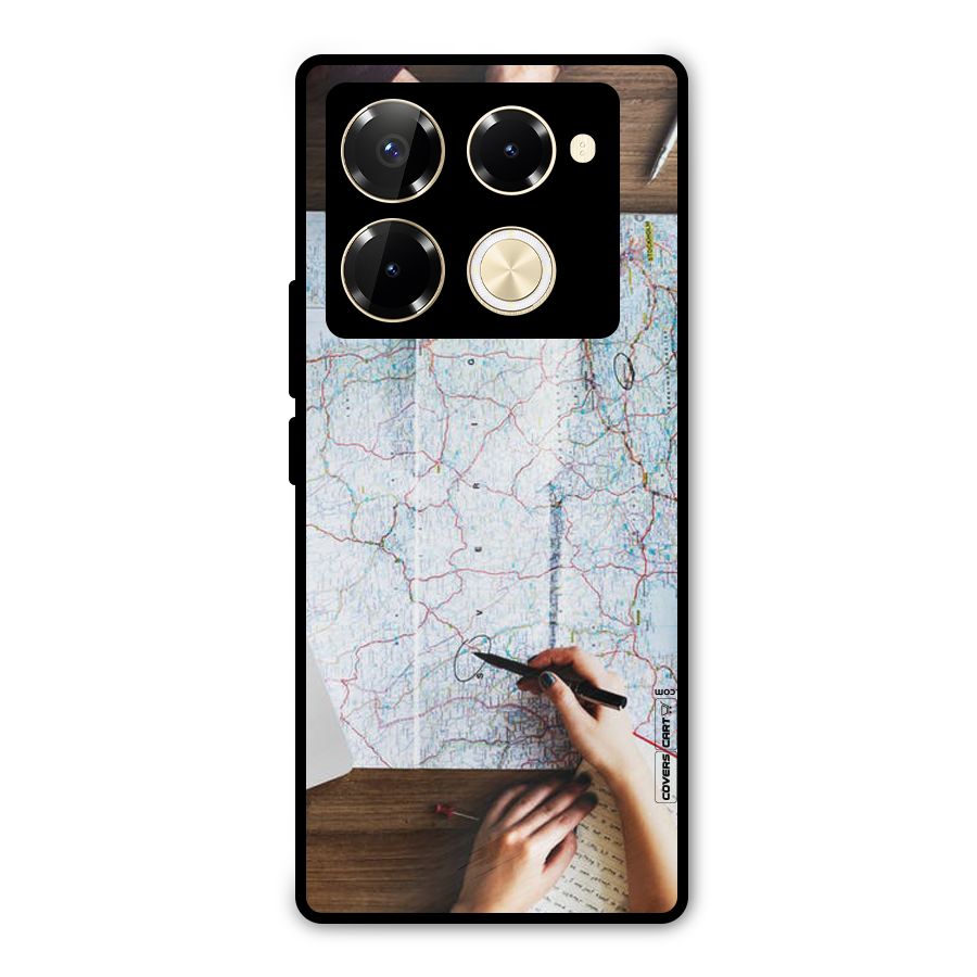 Just Travel Metal Back Case for Infinix Note 40 Pro