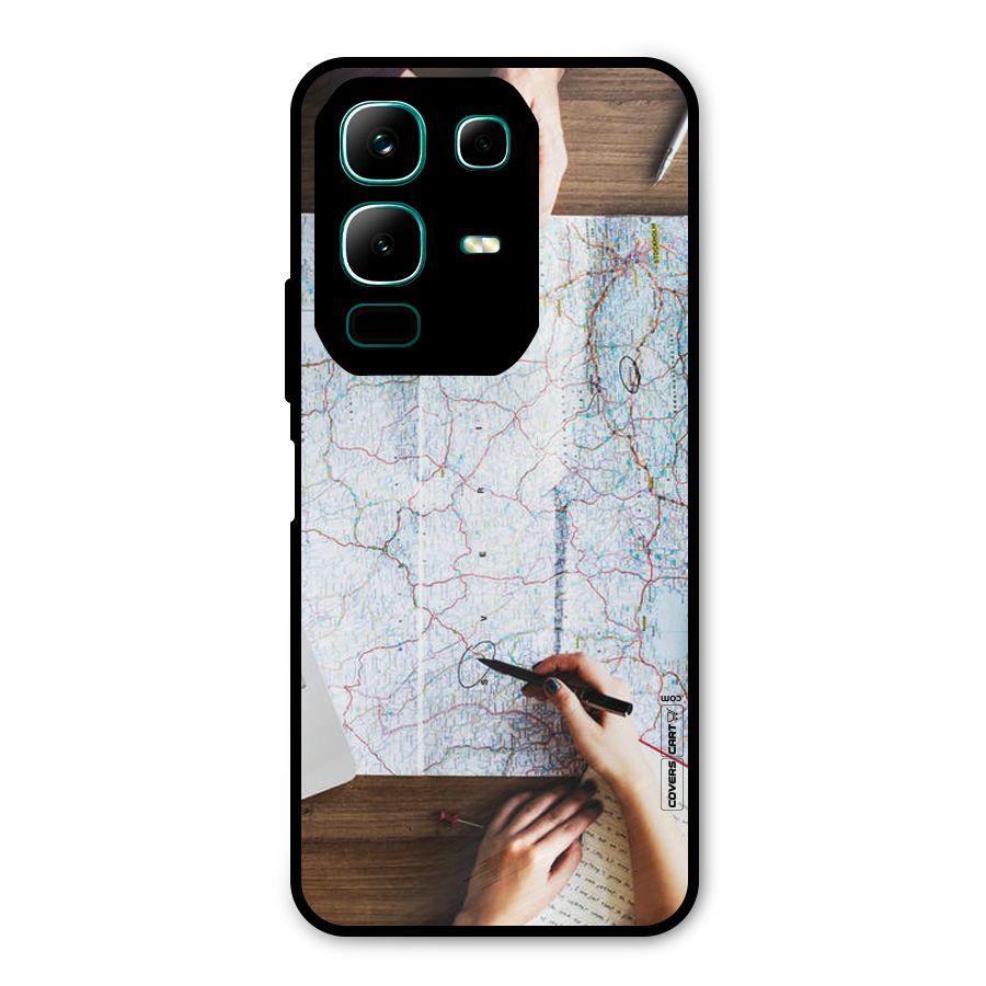 Just Travel Metal Back Case for Infinix Note 50x