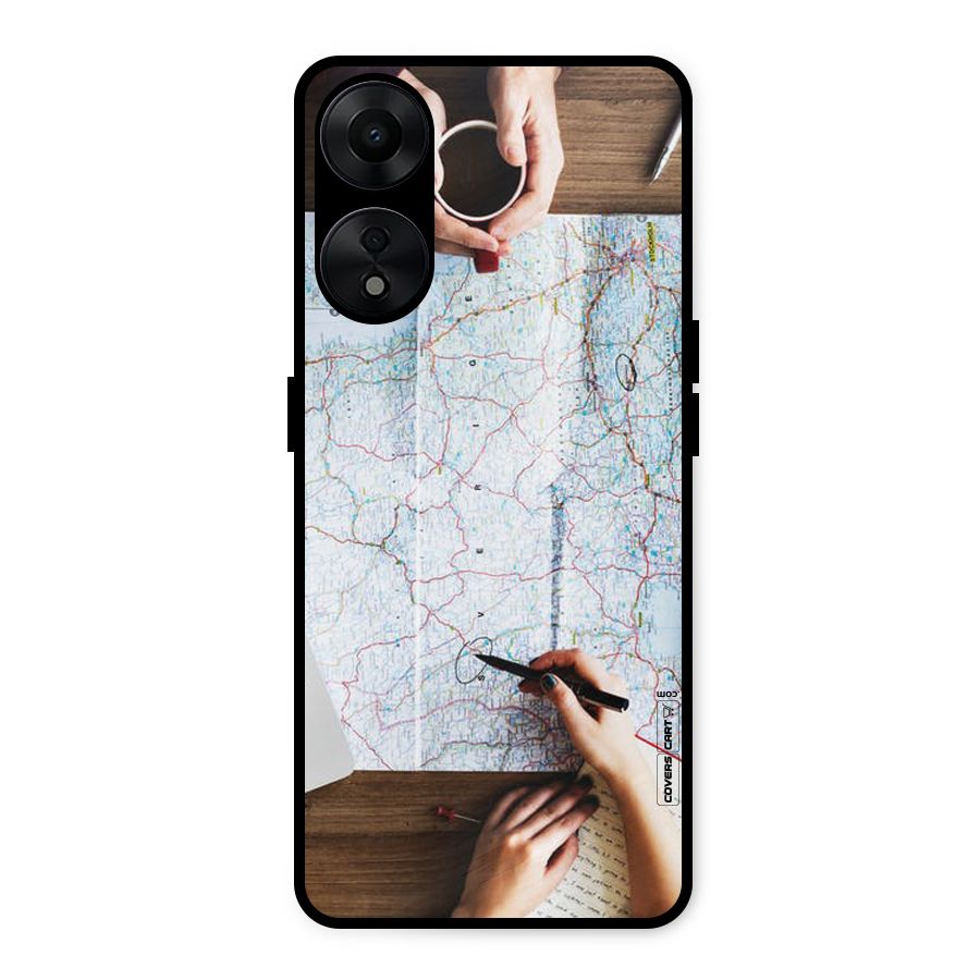 Just Travel Metal Back Case for Oppo A78 5G