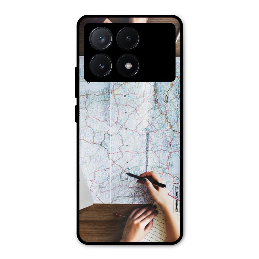 Just Travel Metal Back Case for Poco X6 Pro