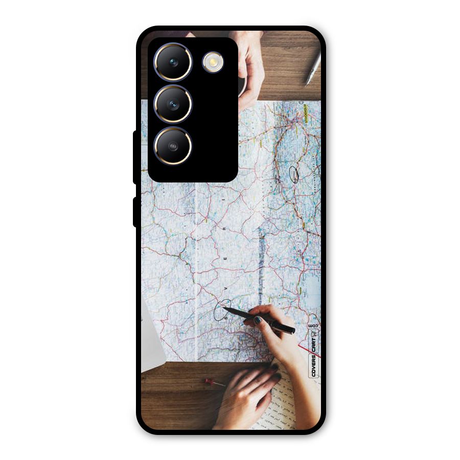 Just Travel Metal Back Case for Vivo T3 5G