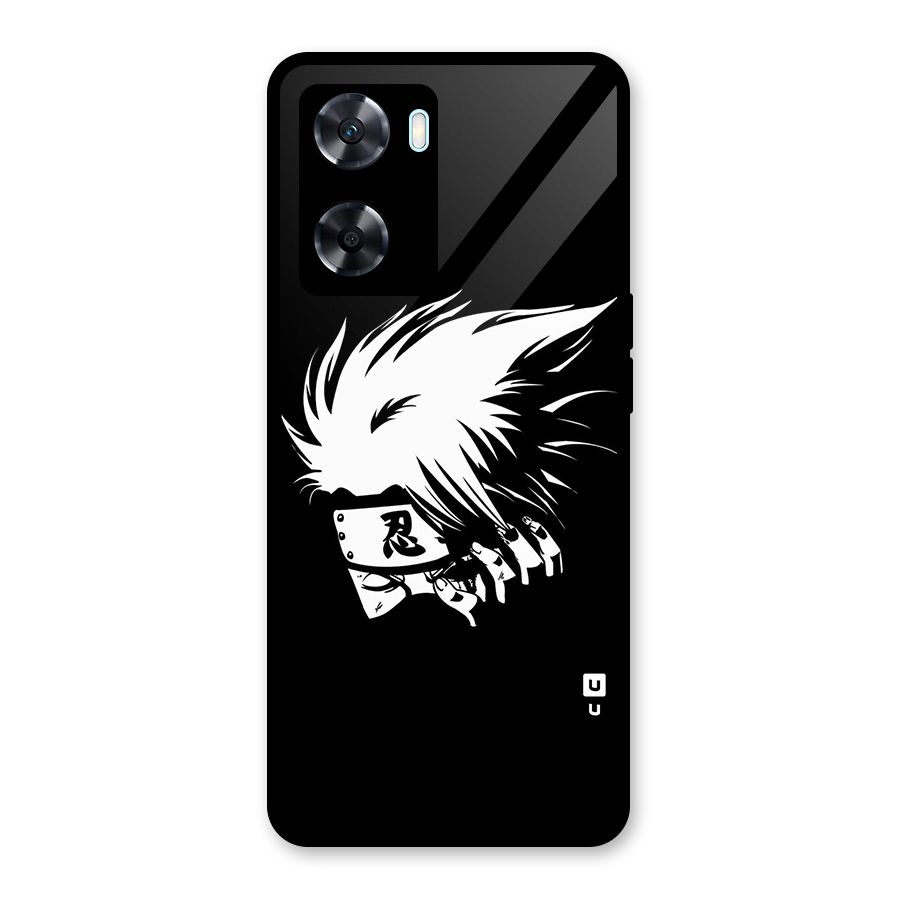 Kakashi Hatake Black Glass Back Case for Oppo A77s