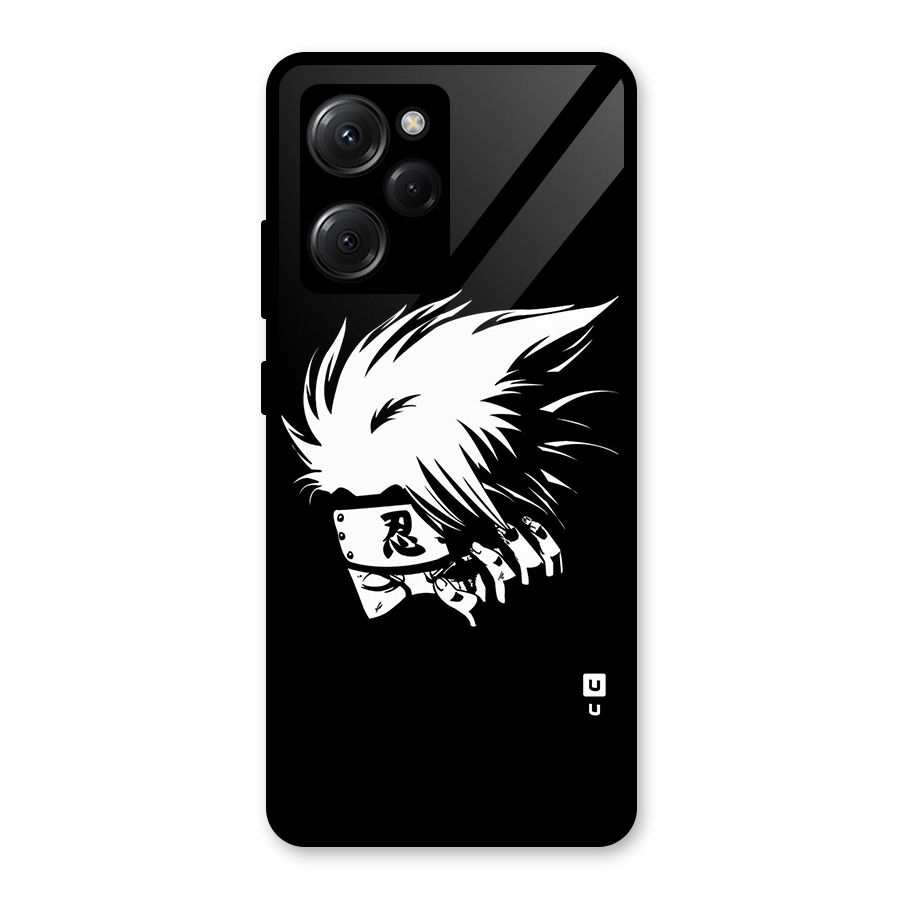 Kakashi Hatake Black Glass Back Case for Poco X5 Pro