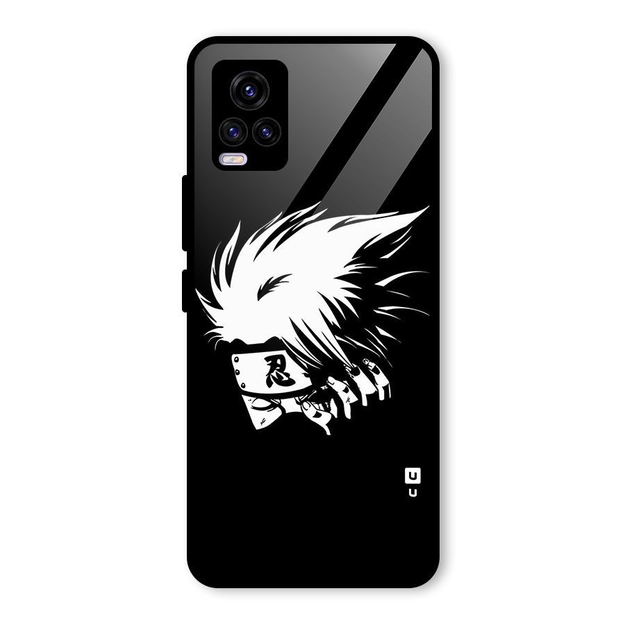 Kakashi Hatake Black Glass Back Case for Vivo V20 2021