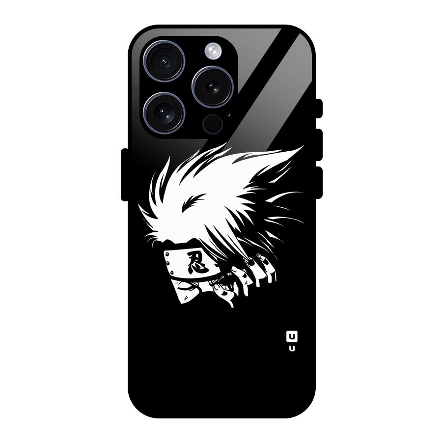 Kakashi Hatake Black Glass Back Case for iPhone 15 Pro