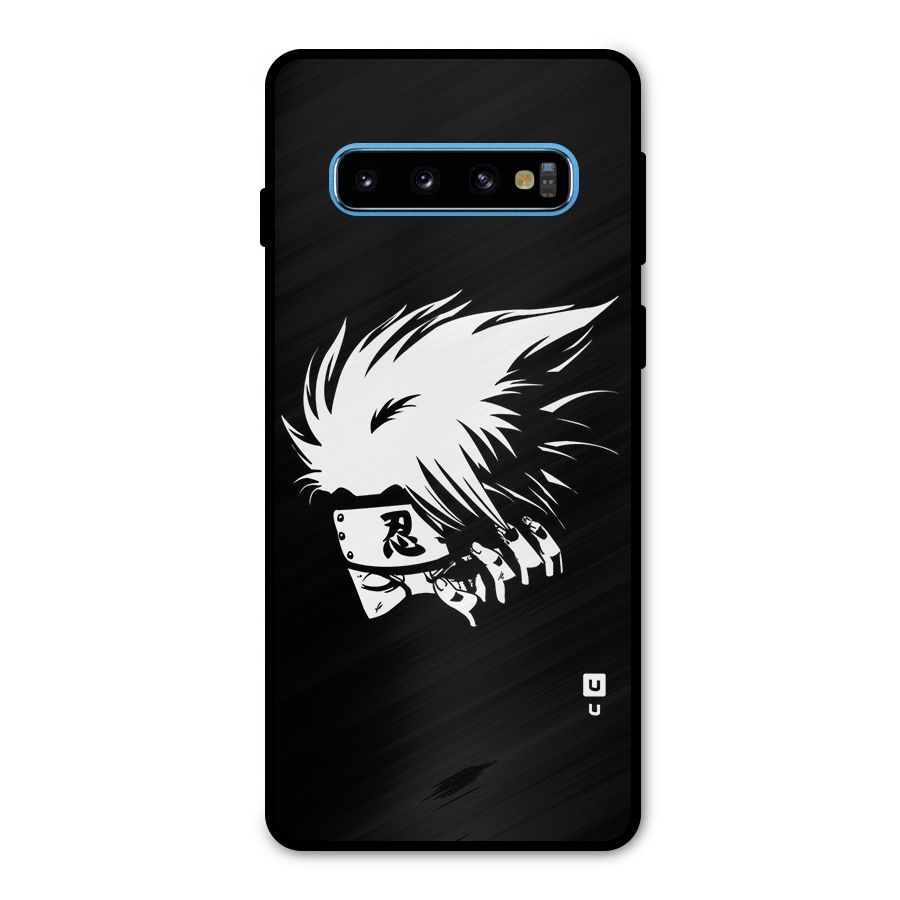 Kakashi Hatake Black Metal Back Case for Galaxy S10