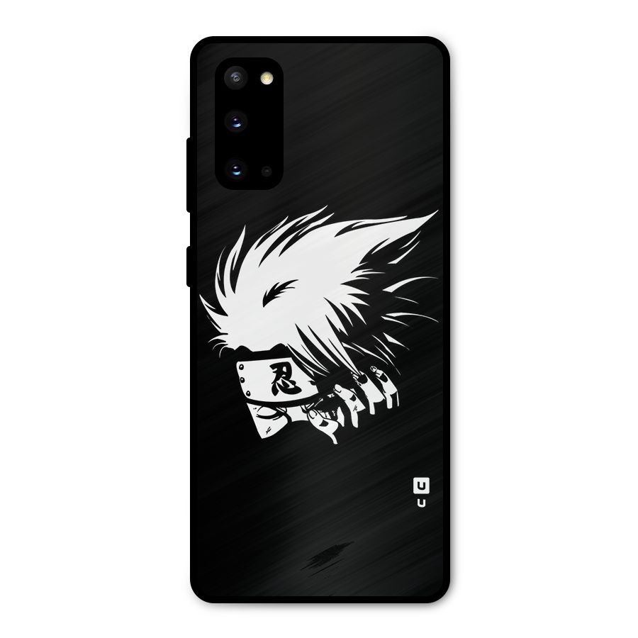 Kakashi Hatake Black Metal Back Case for Galaxy S20