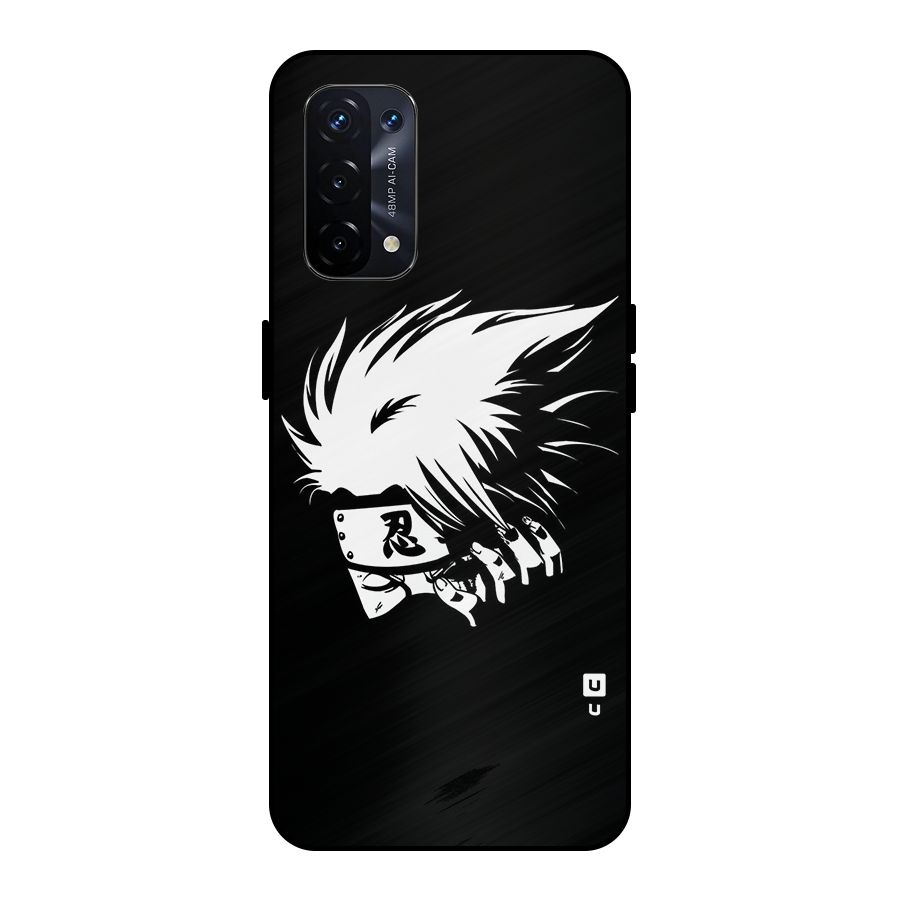 Kakashi Hatake Black Metal Back Case for Oppo A74 5G