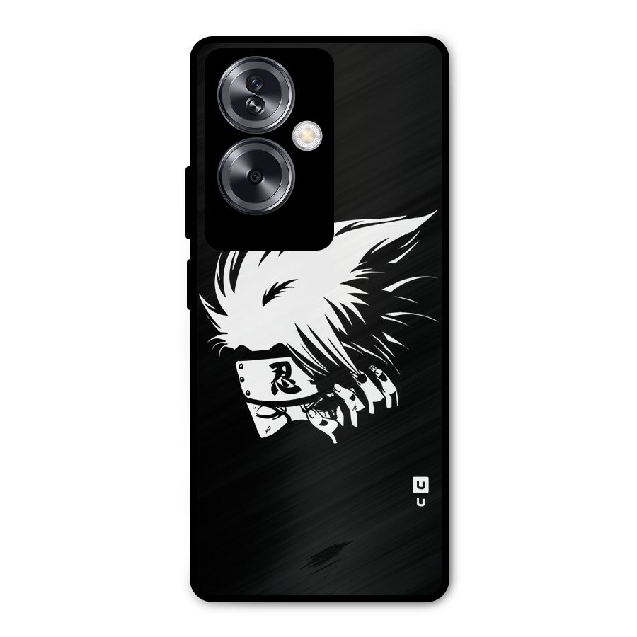 Kakashi Hatake Black Metal Back Case for Oppo A79 5G