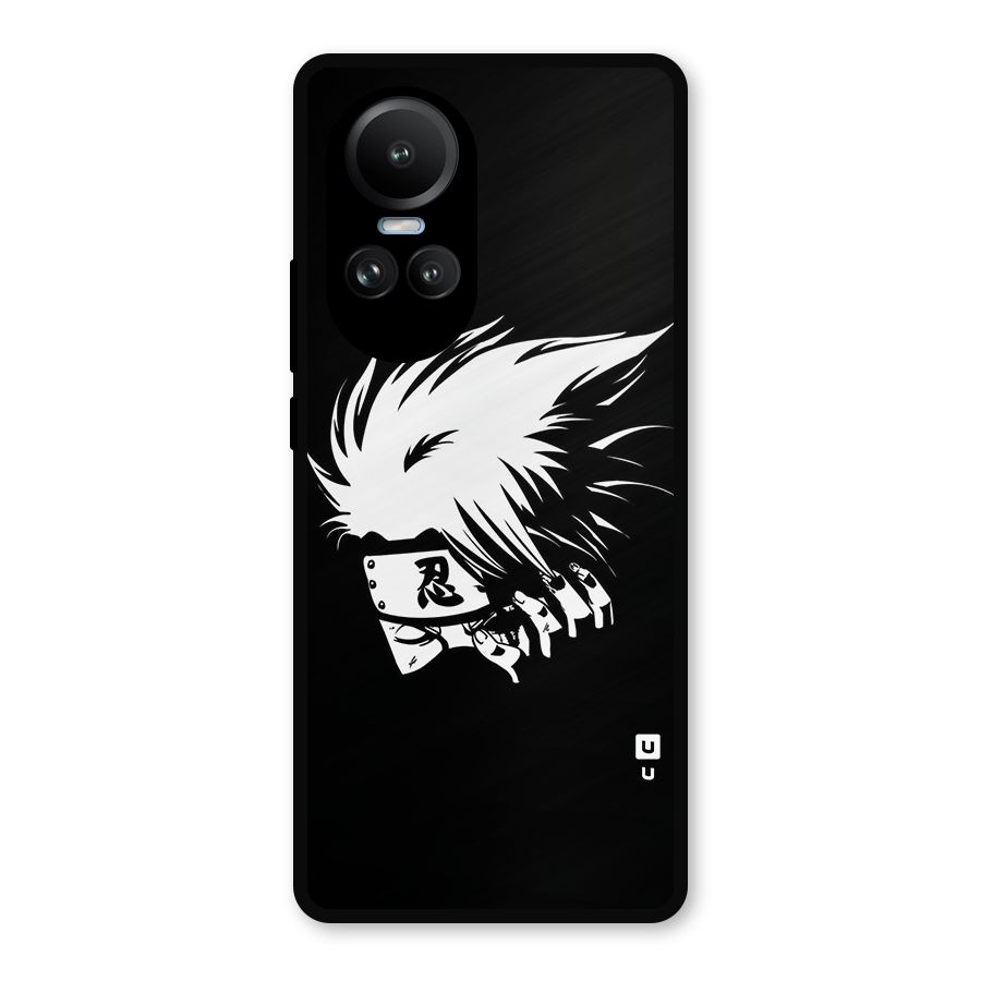 Kakashi Hatake Black Metal Back Case for Oppo Reno10
