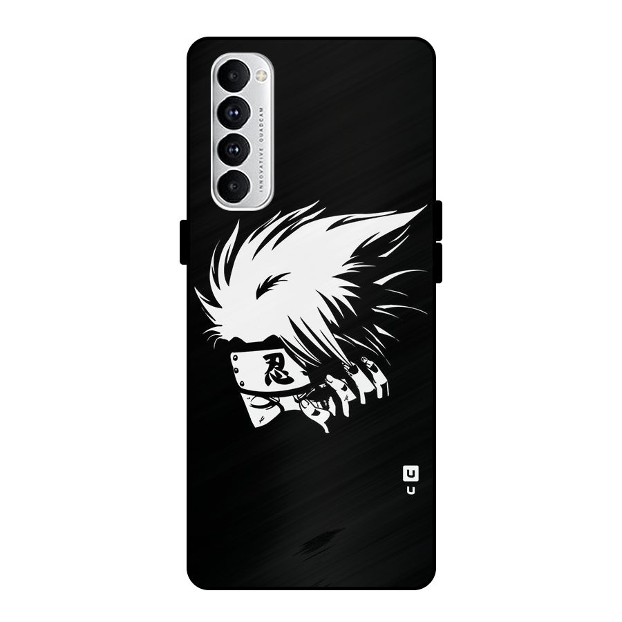 Kakashi Hatake Black Metal Back Case for Oppo Reno4 Pro