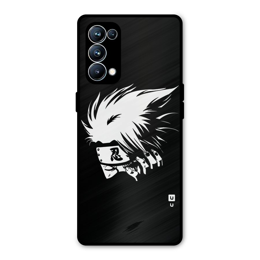 Kakashi Hatake Black Metal Back Case for Oppo Reno5 Pro 5G