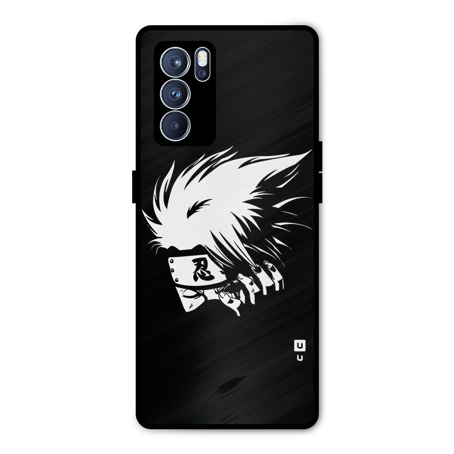 Kakashi Hatake Black Metal Back Case for Oppo Reno6 Pro 5G