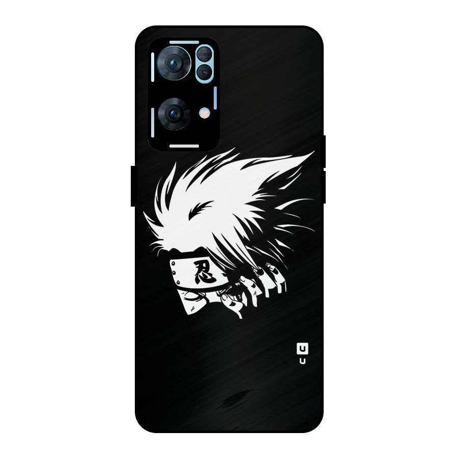 Kakashi Hatake Black Metal Back Case for Oppo Reno7 Pro 5G