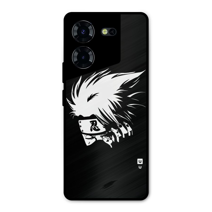 Kakashi Hatake Black Metal Back Case for Tecno Pova 5 Pro 5G