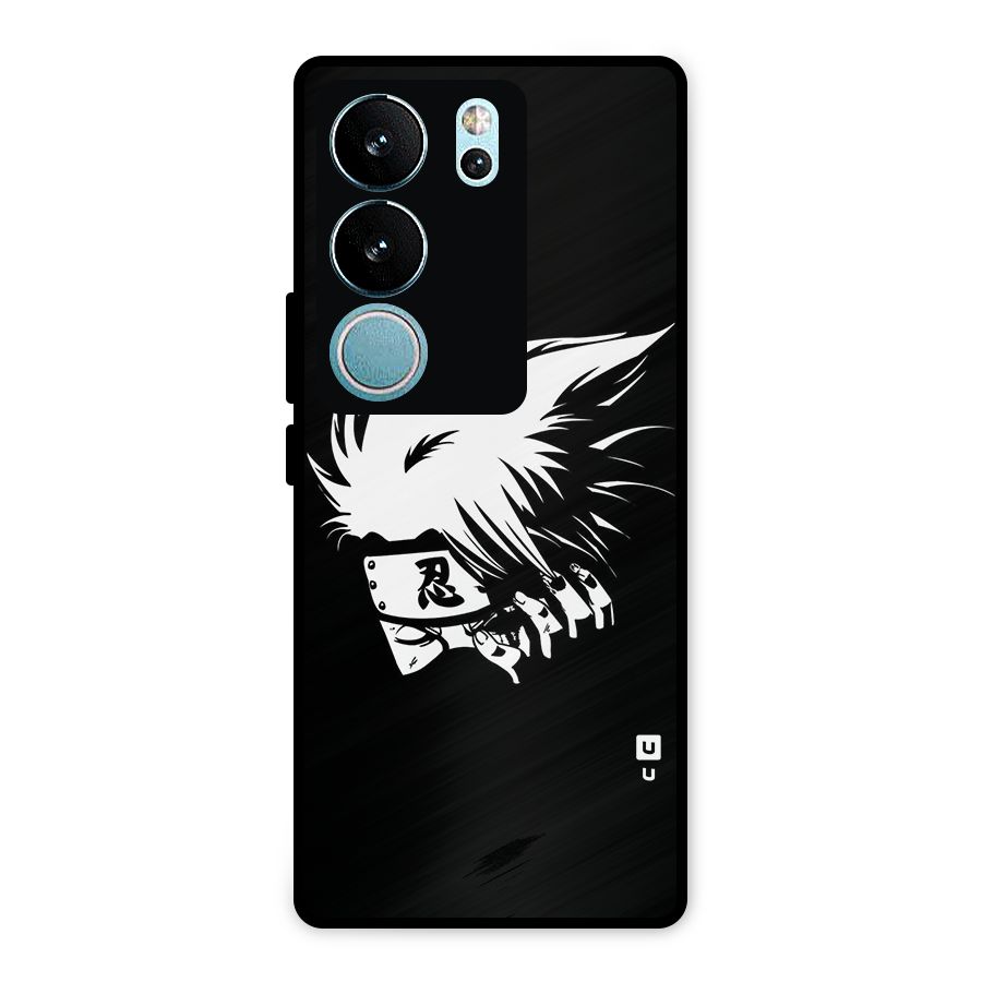 Kakashi Hatake Black Metal Back Case for Vivo V29 Pro