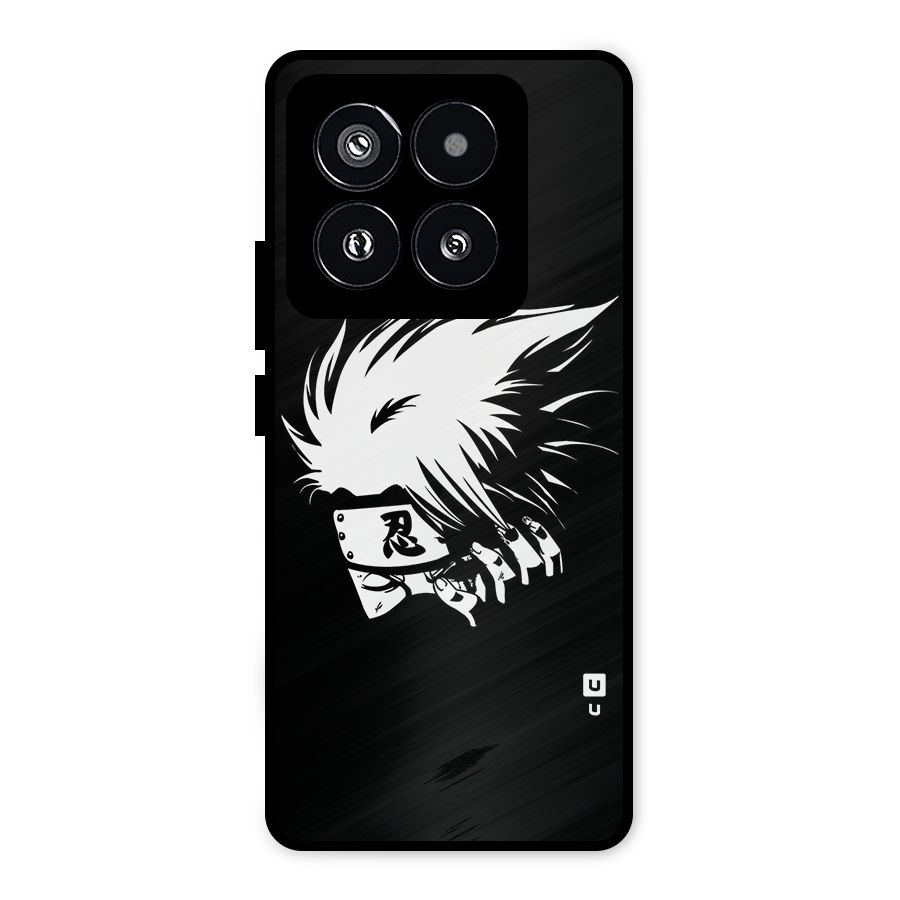 Kakashi Hatake Black Metal Back Case for Xiaomi 14 Pro