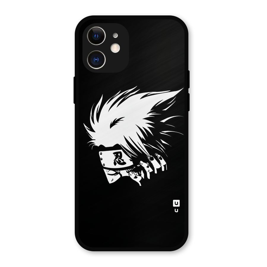 Kakashi Hatake Black Metal Back Case for iPhone 12