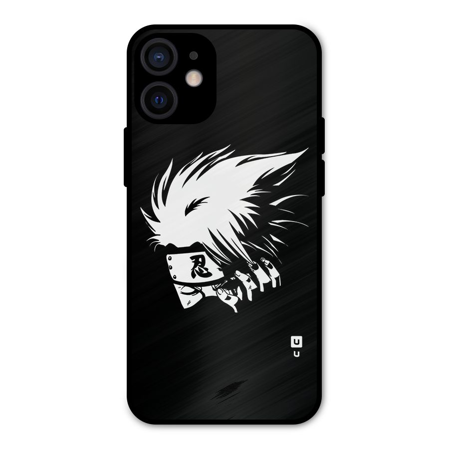 Kakashi Hatake Black Metal Back Case for iPhone 12 Mini