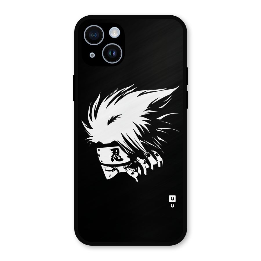 Kakashi Hatake Black Metal Back Case for iPhone 14