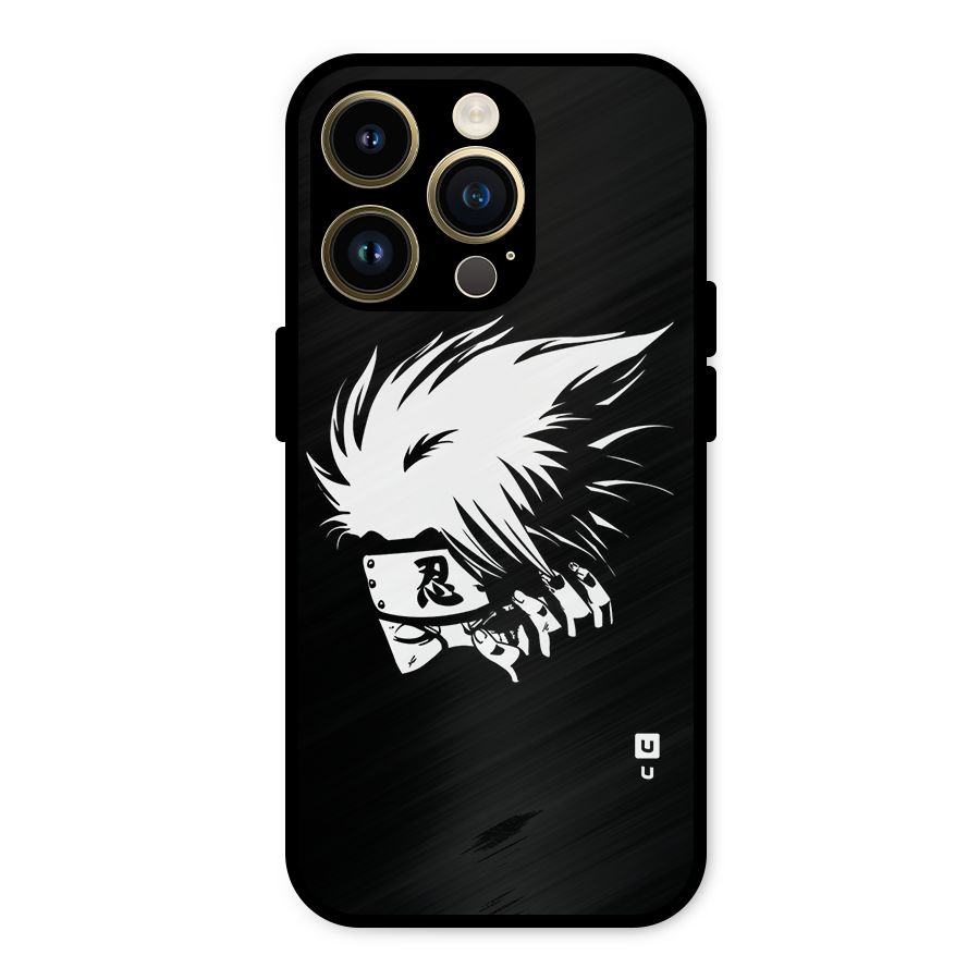Kakashi Hatake Black Metal Back Case for iPhone 14 Pro