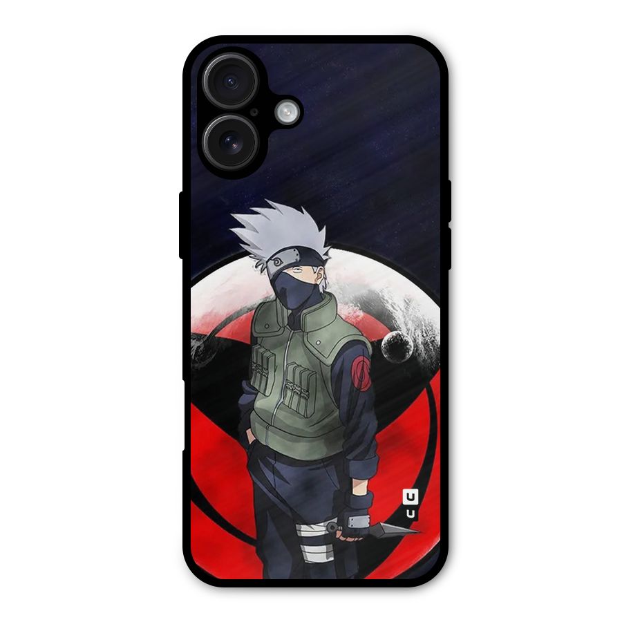 Kakashi Hatake Knife Metal Back Case for iPhone 16 Plus
