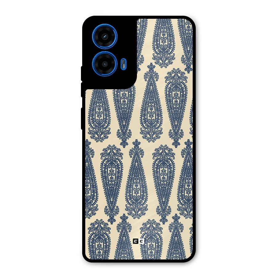 Kalamkari Design Metal Back Case for Moto G45
