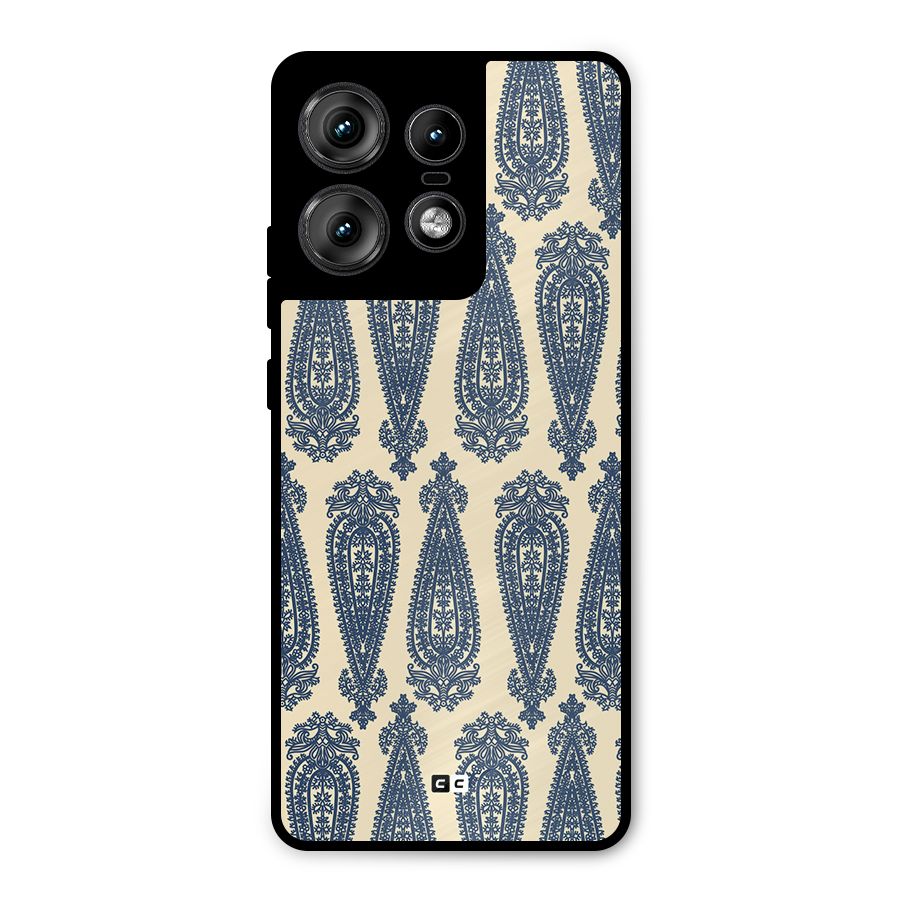 Kalamkari Design Metal Back Case for Motorola Edge 50 Pro