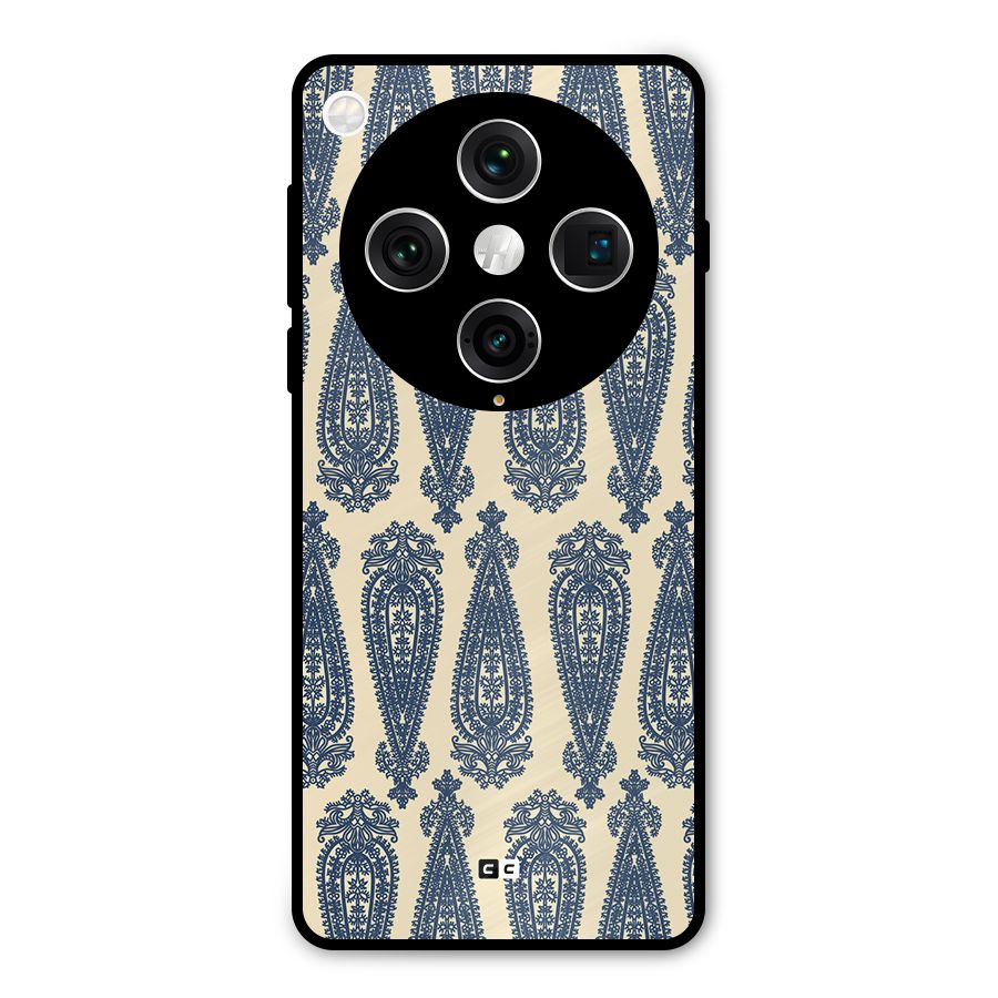 Kalamkari Design Metal Back Case for Oppo Find X8 Pro