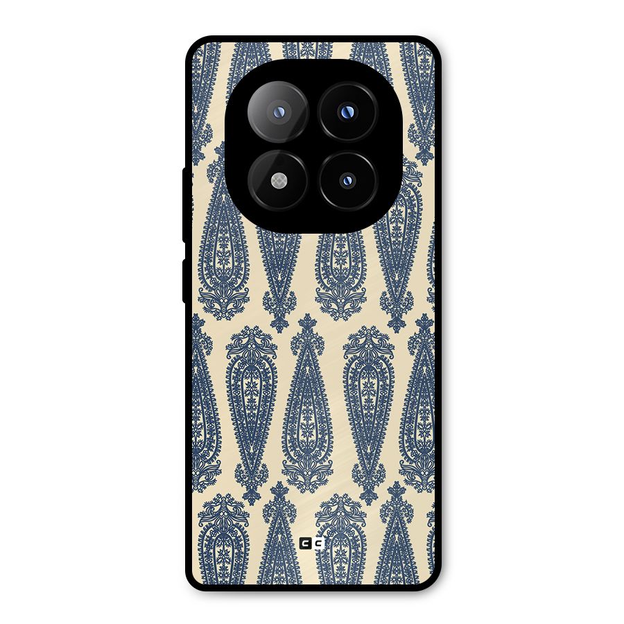 Kalamkari Design Metal Back Case for Redmi Note 14 Pro Plus 5G