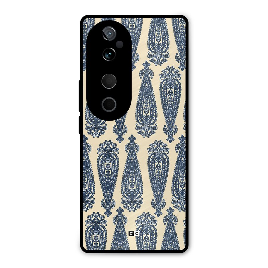Kalamkari Design Metal Back Case for Vivo T3 Ultra