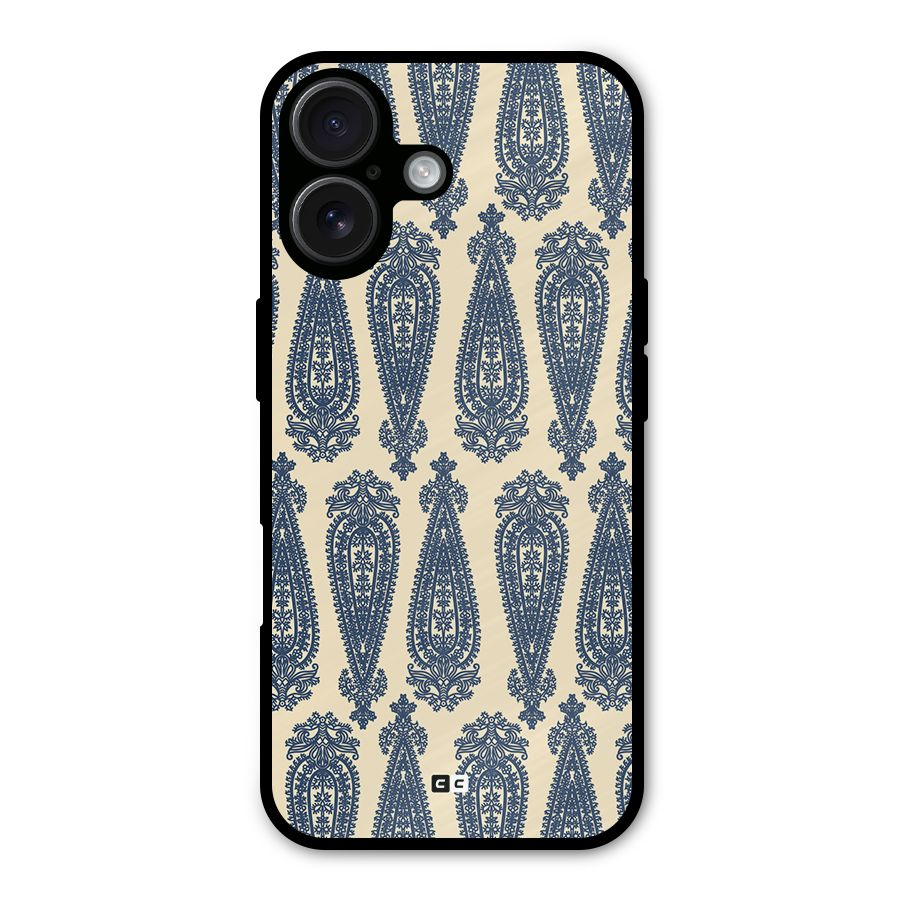 Kalamkari Design Metal Back Case for iPhone 16