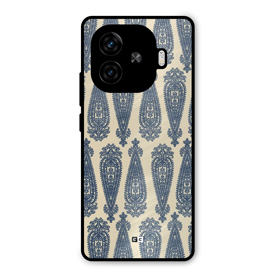 Kalamkari Design Metal Back Case for iQOO Z9 Turbo