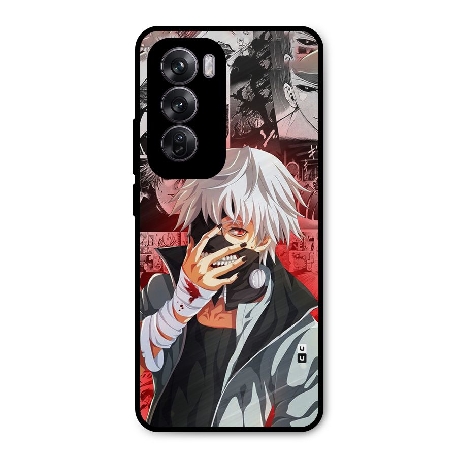 Kaneki Ken Manga Style Metal Back Case for Oppo Reno12 Pro