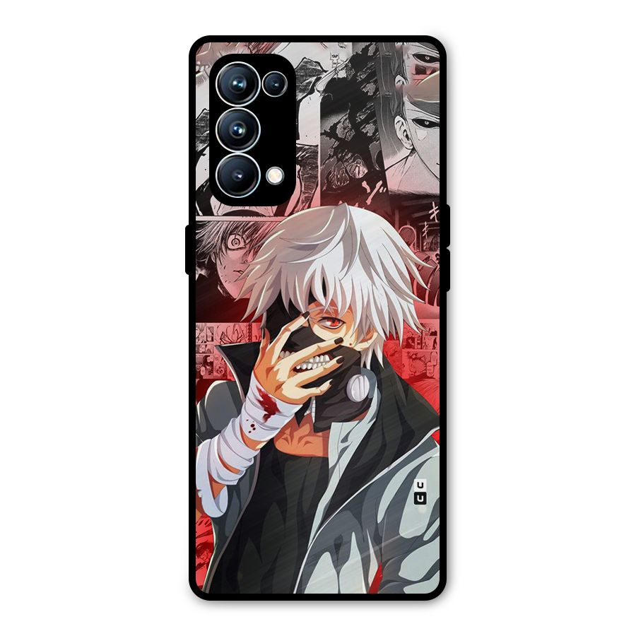 Kaneki Ken Manga Style Metal Back Case for Oppo Reno5 Pro 5G
