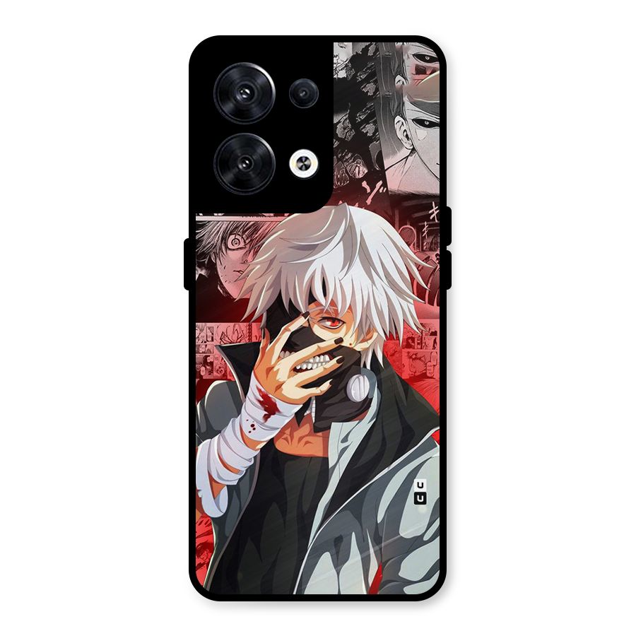 Kaneki Ken Manga Style Metal Back Case for Oppo Reno8 5G