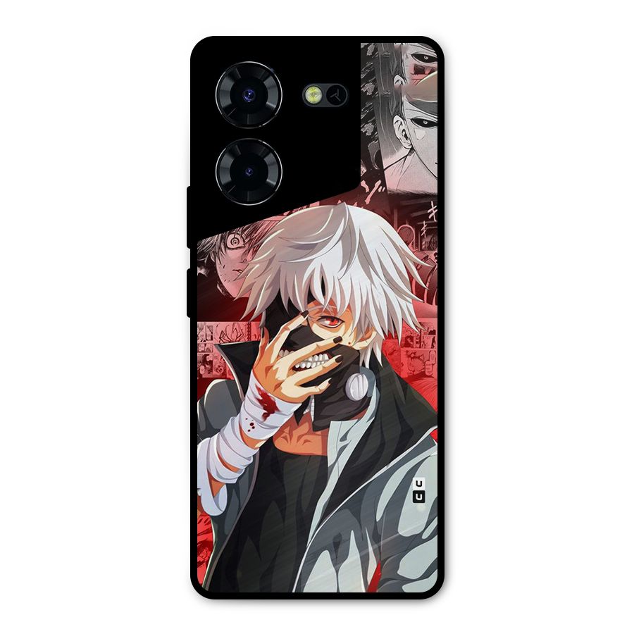 Kaneki Ken Manga Style Metal Back Case for Tecno Pova 5 Pro 5G